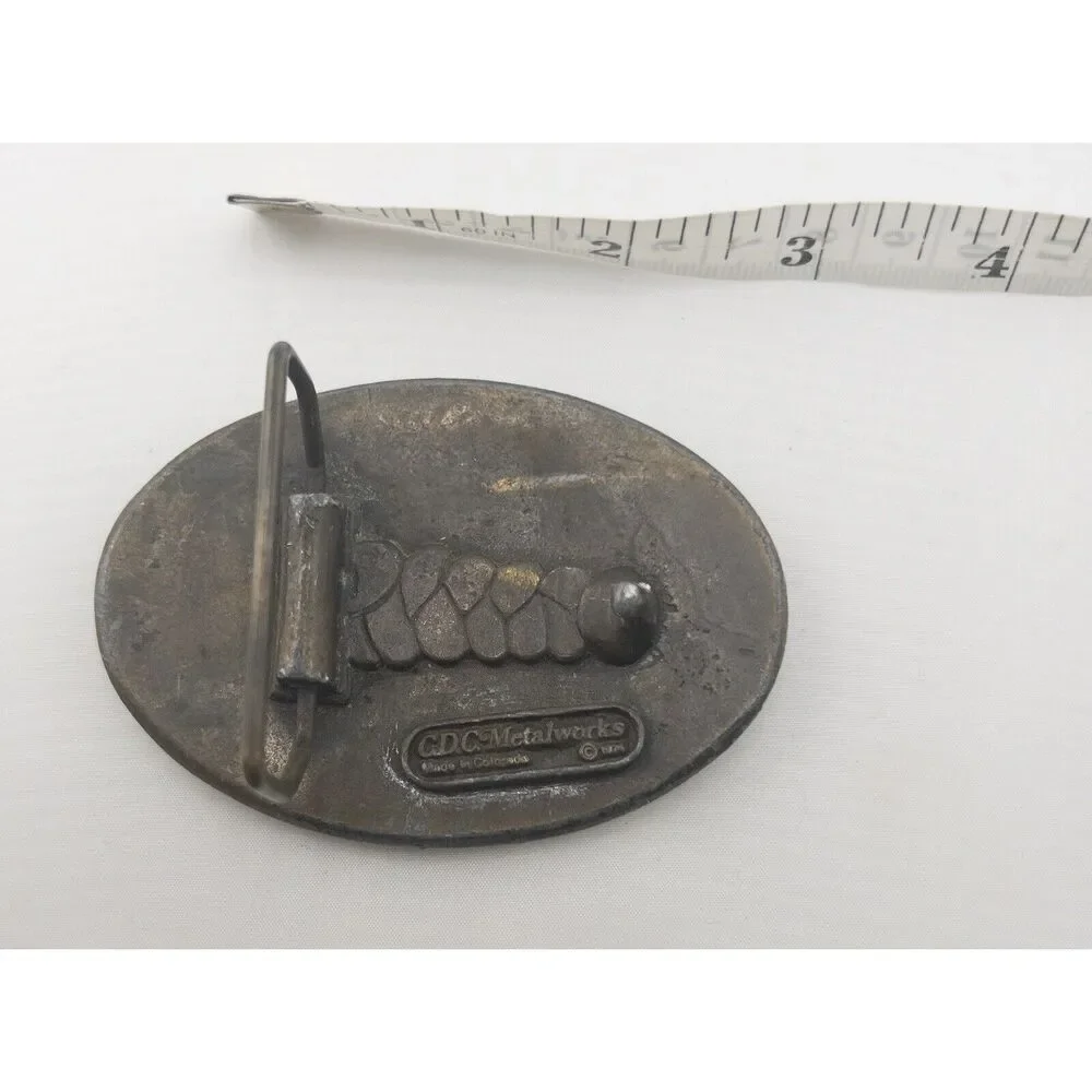Vintage 1974 Western Belt Buckle $20 Gold Eagle‎